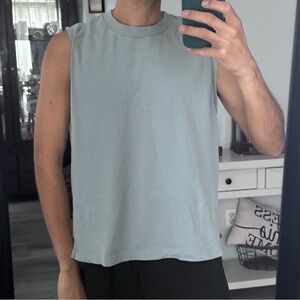 Men's Sleeveless Muscle Tank - Light Blue
